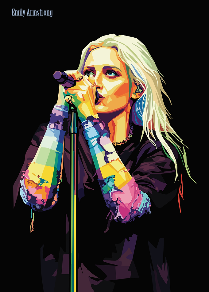 Emily Armstrong Colorful Pop Art Portrait