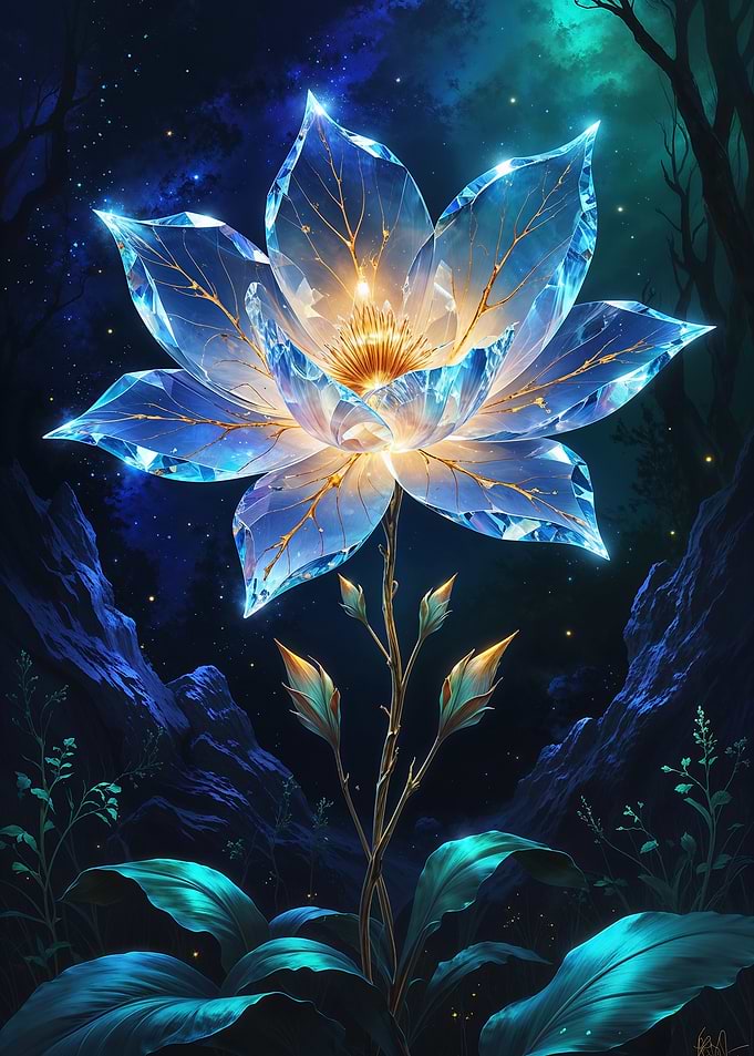 Celestial Crystal Bloom