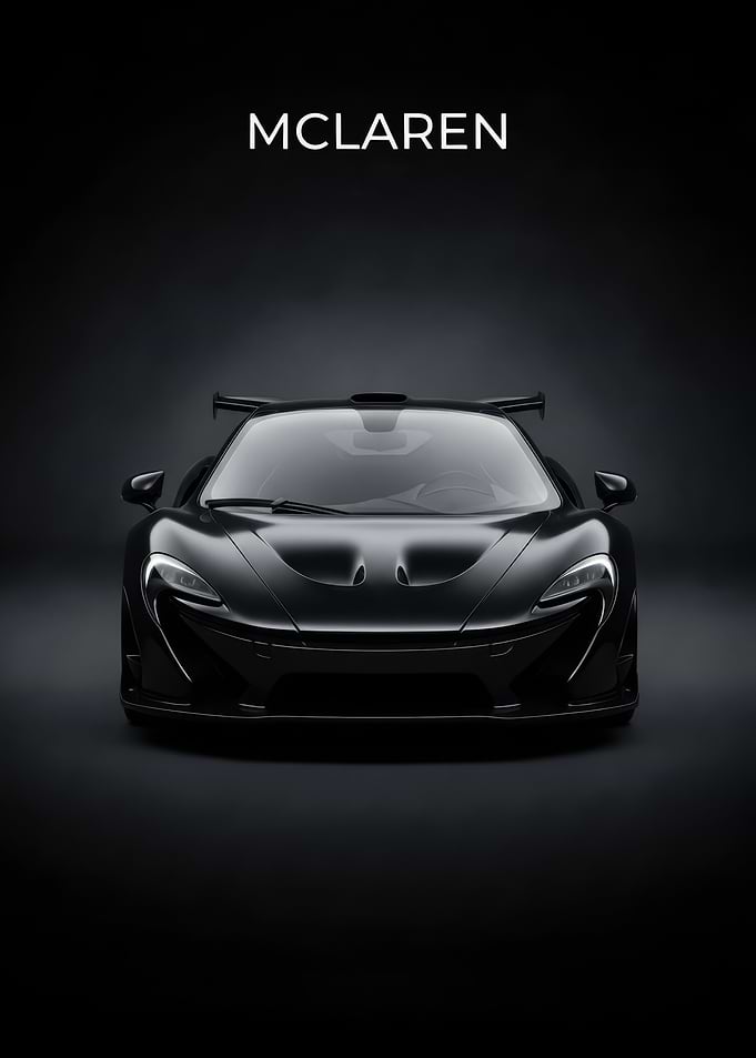 McLaren Black Car poster