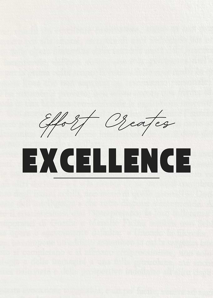 Effort Creates Excellence Text Art