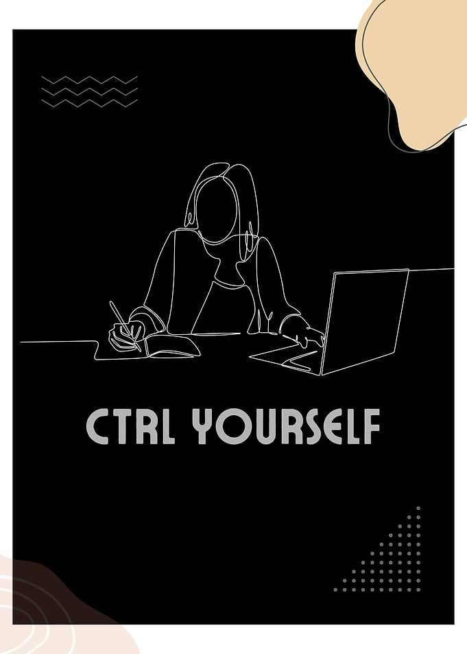 CTRL Yourself Line Art Poster