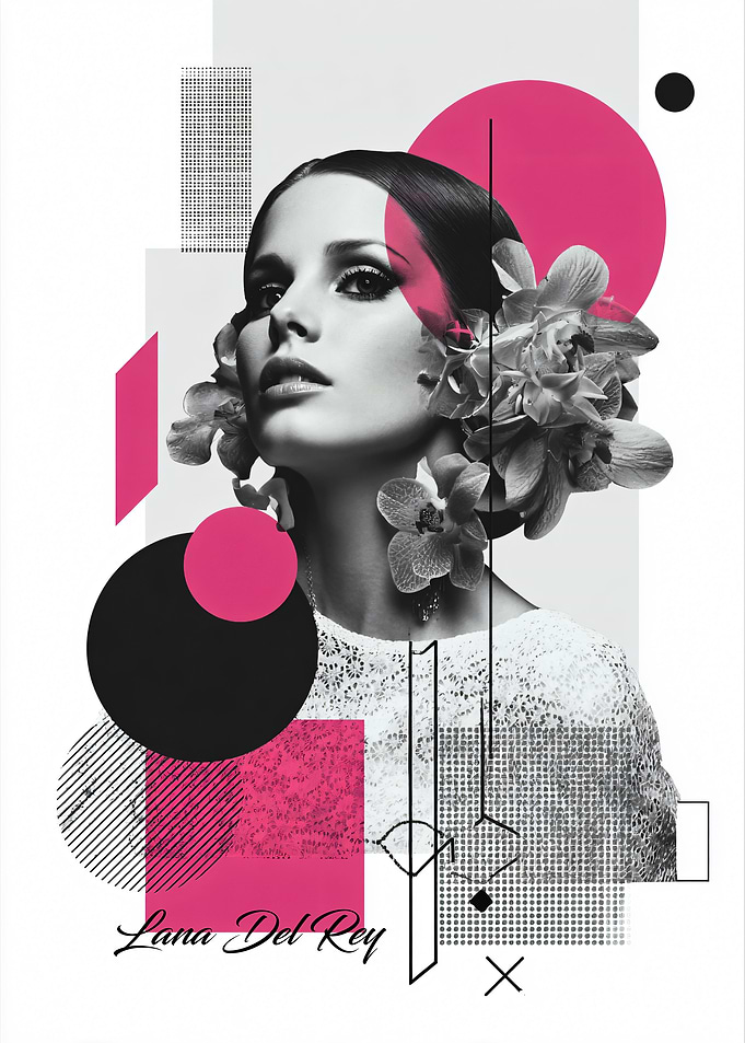 Lana Del Rey Geometric Portrait