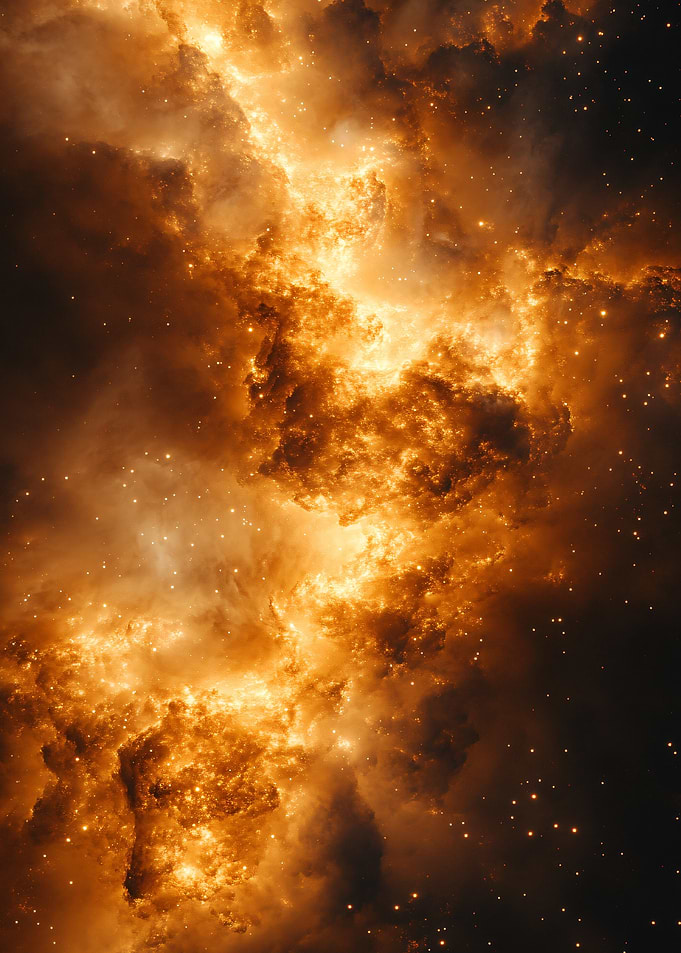 Golden Nebula with Stars