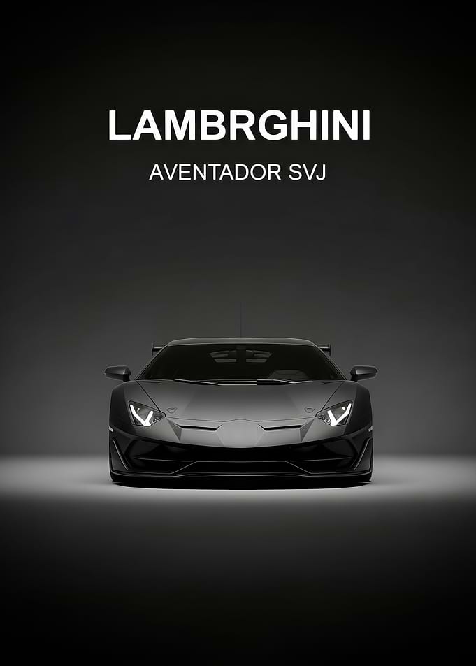 Lamborghini Aventador SVJ Front poster