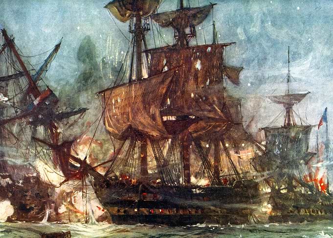 HMS Majestic at the Battle of the Nile