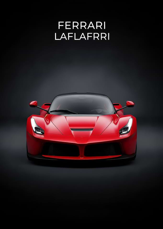 Red Ferrari LaFerrari Front poster