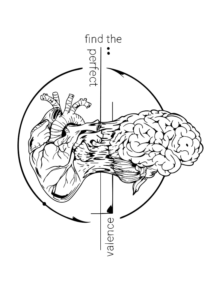 Heart and Brain Balance Illustration