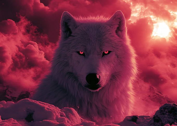 Red Wolf Portrait