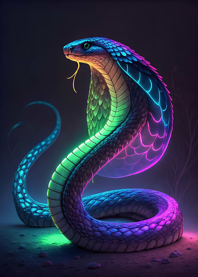 Neon Cobra Snake