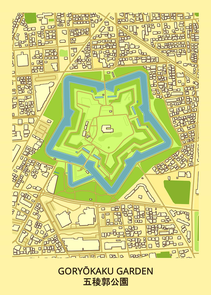 Goryokaku Garden Map