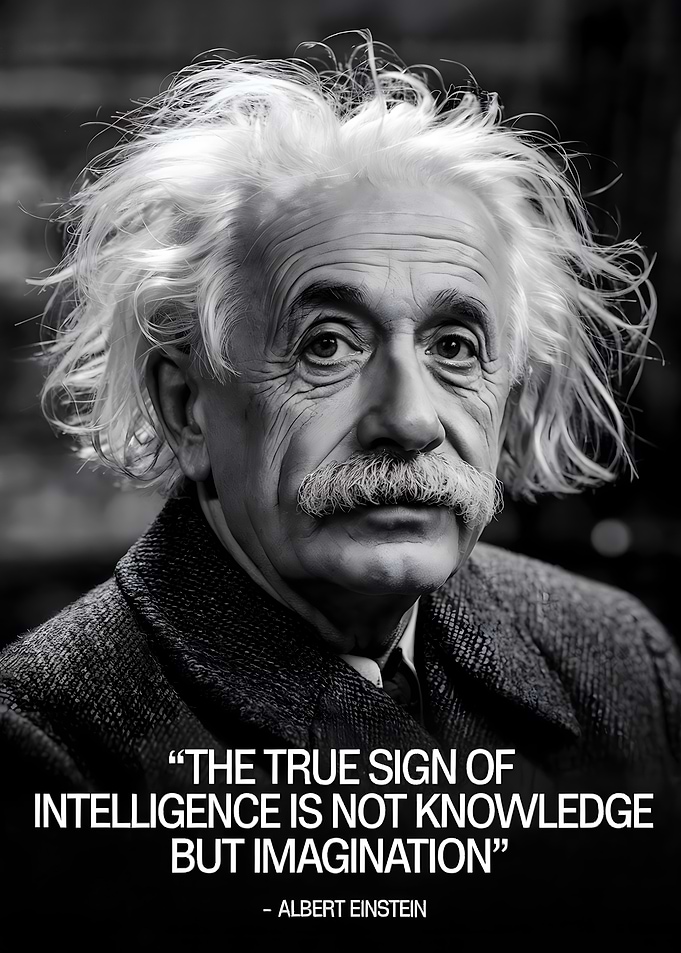 Albert Einstein Quote Portrait