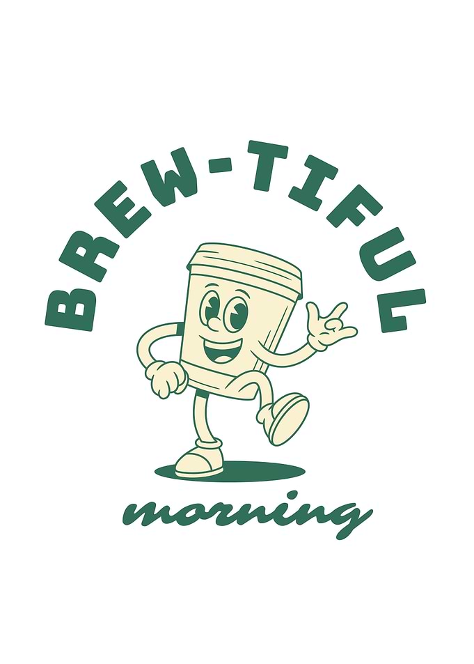 Brew-tiful Morning Coffee Cartoon