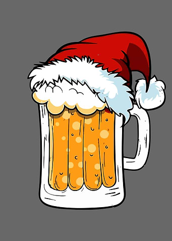 Christmas Beer Mug Cartoon