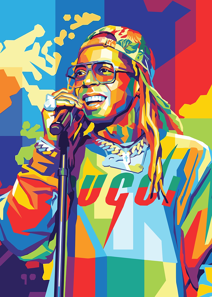 Lil Wayne Colorful Pop Art Portrait