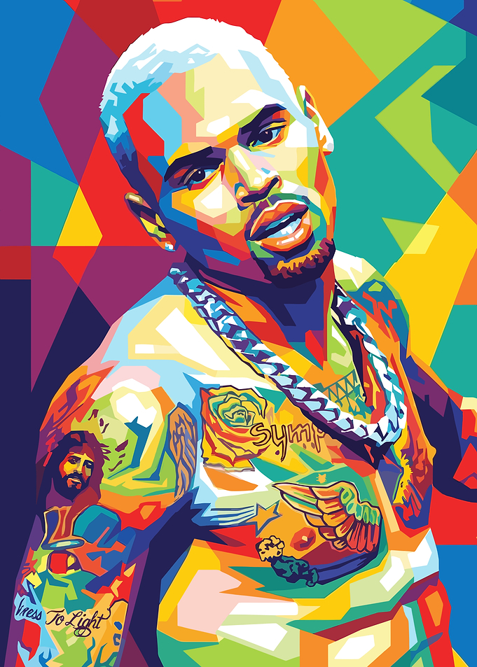 Chris Brown Pop Art Portrait