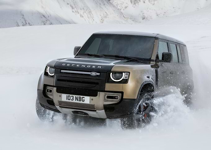 Land Rover Defender in Snowy Landscape