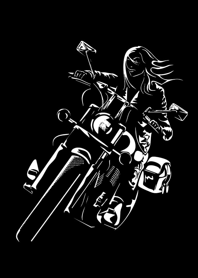Motorcycle Rider Silhouette