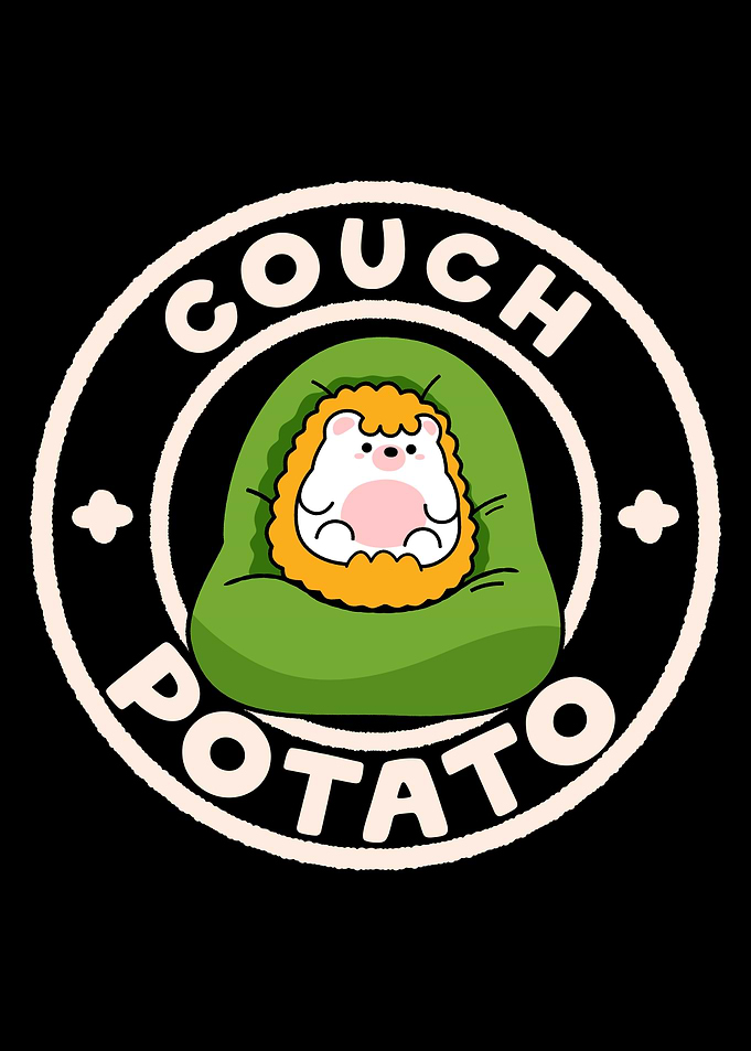Couch Potato Cartoon Illustration