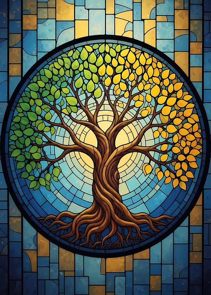Stained Glass Tree of Life