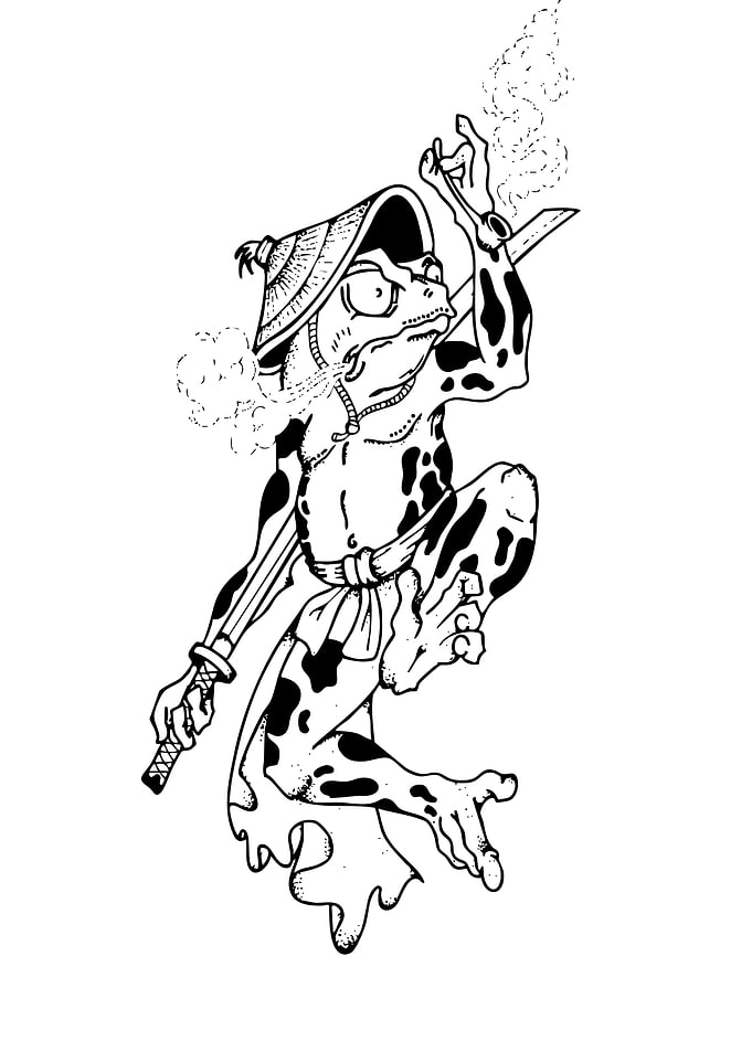 Frog Samurai Smoking Pipe