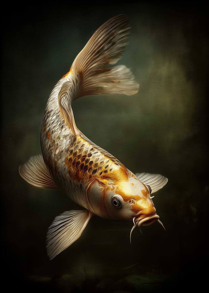Elegant Koi Fish Portrait