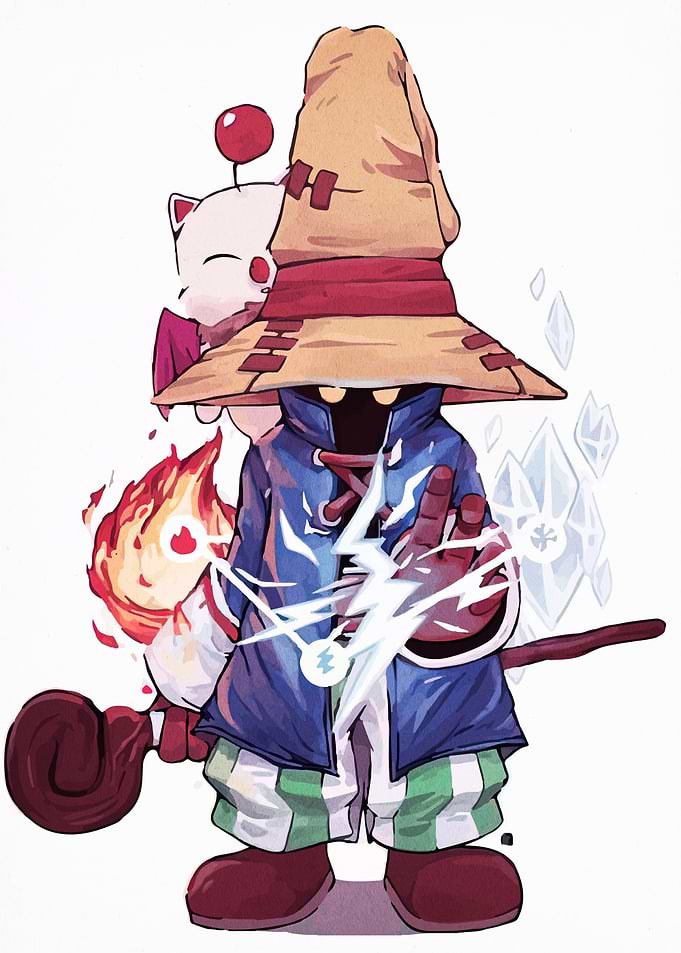 Vivi Ornitier and Moogle Illustration