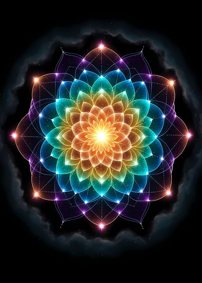 Rainbow Mandala Cosmic