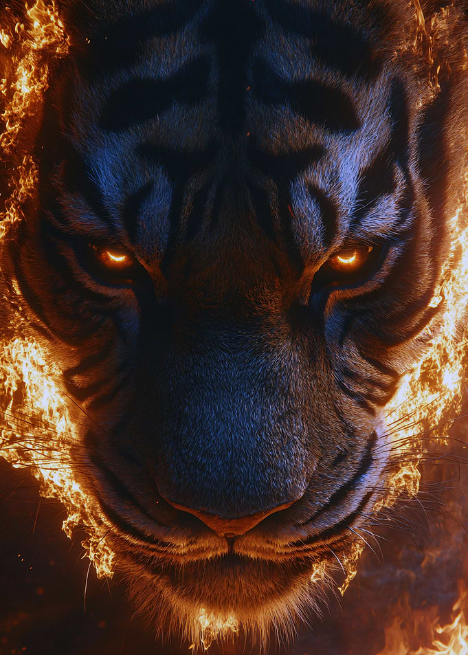 Fiery Tiger Portrait