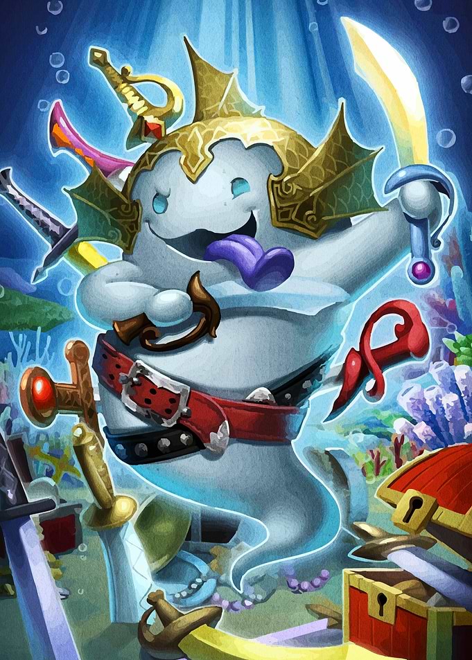 Cartoon Ghost Pirate Swords