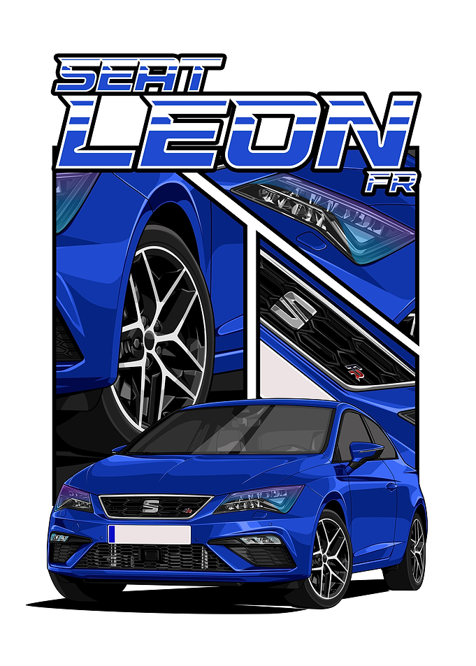 Blue Seat Leon FR Illustration