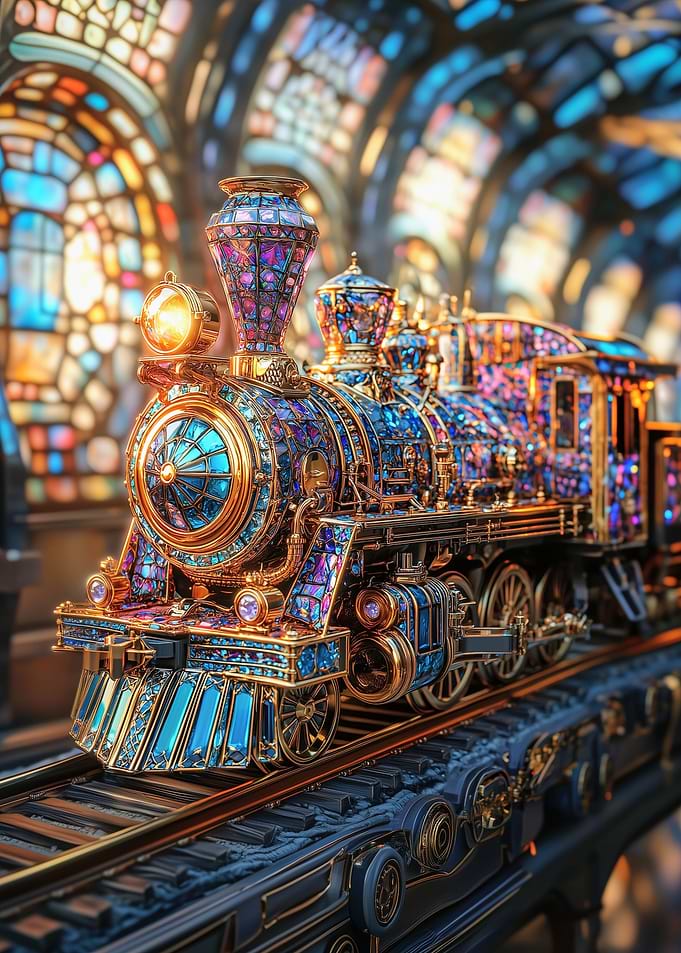 Stained Glass Train
