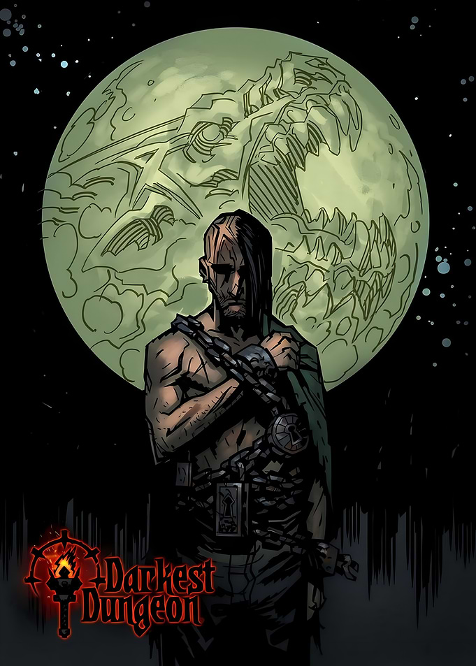 Darkest Dungeon Man at Moon