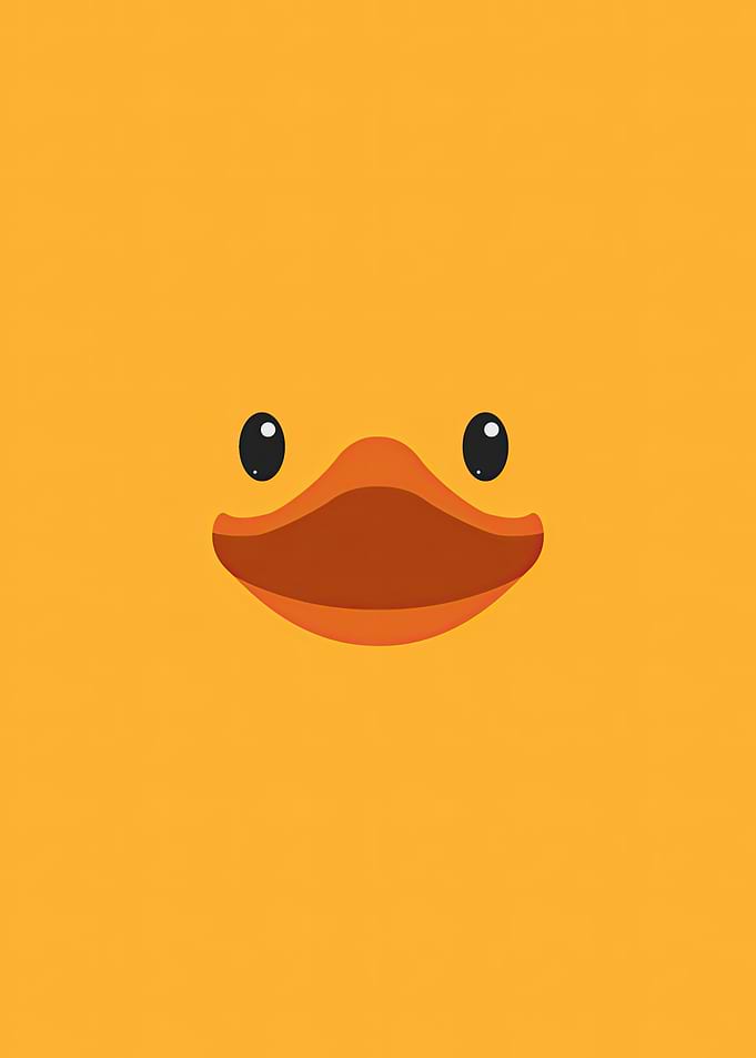Minimalist Duck Face Illustration