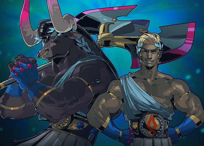 Asterius and Theseus from Hades Game