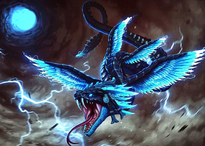 Winged Serpent in Storm