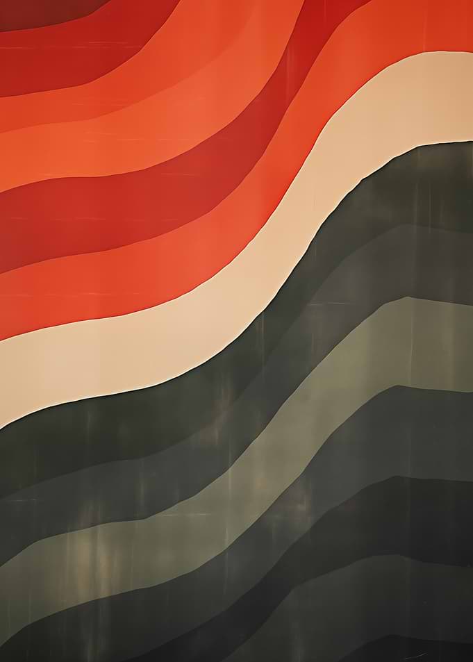 Abstract Wavy Color Bands