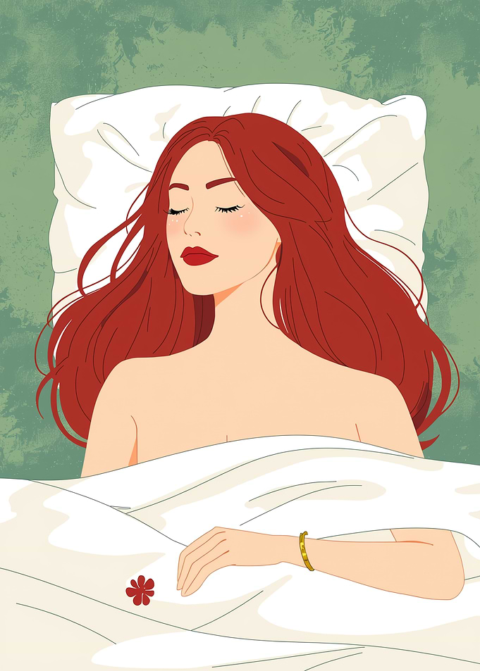 Woman Sleeping Peacefully in Bed