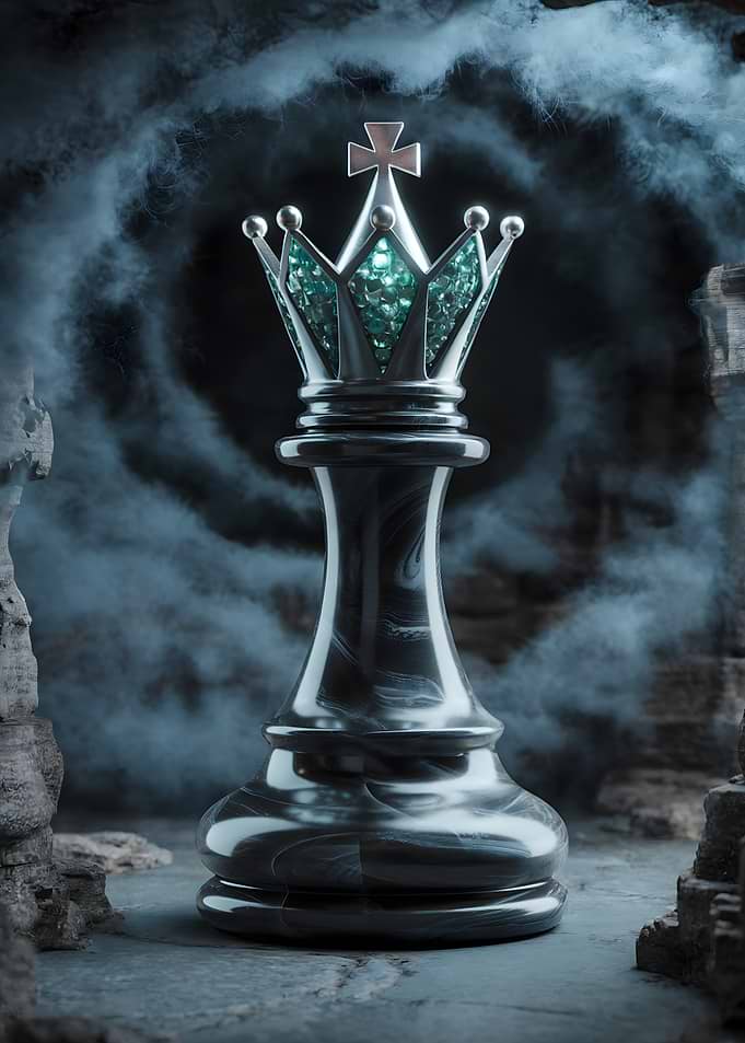 Chess Queen Piece with Crown