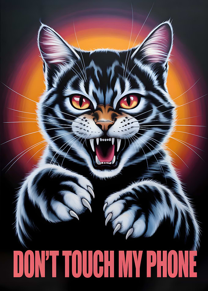 Angry Cat: Don't Touch My Phone
