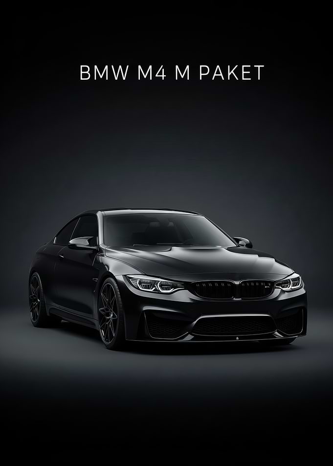 BMW M4 M Paket Black poster