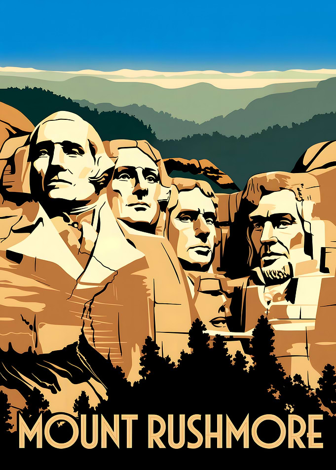 Mount Rushmore Illustration