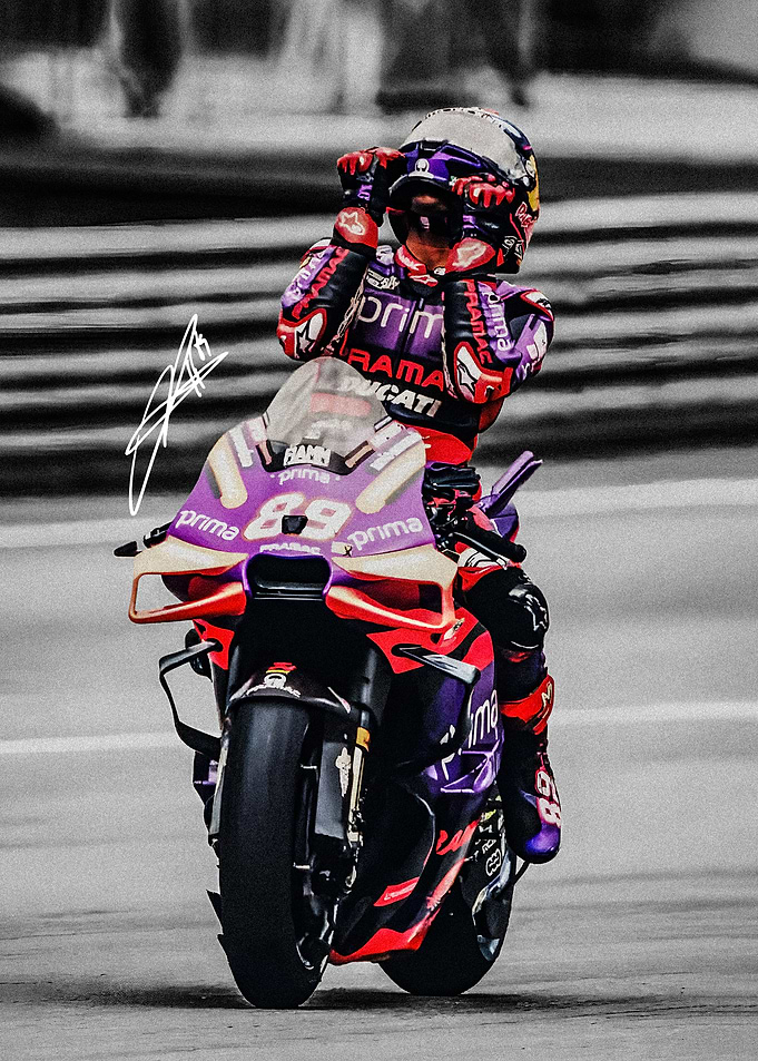 Jorge Martin Motorcycle Racer on Track
