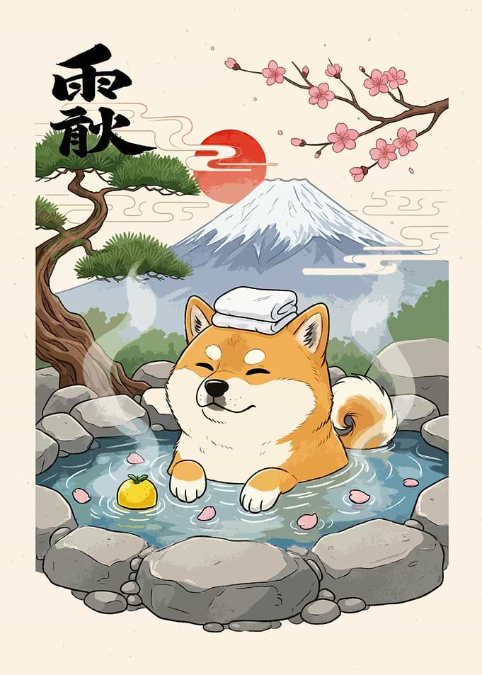 Shiba Inu Onsen Relaxation