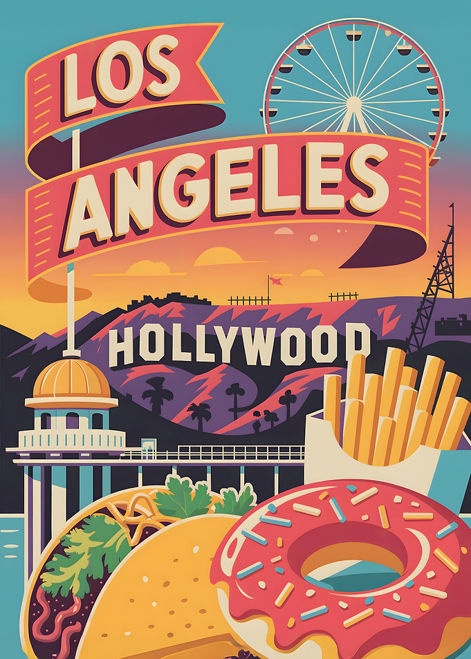 Los Angeles Travel Poster