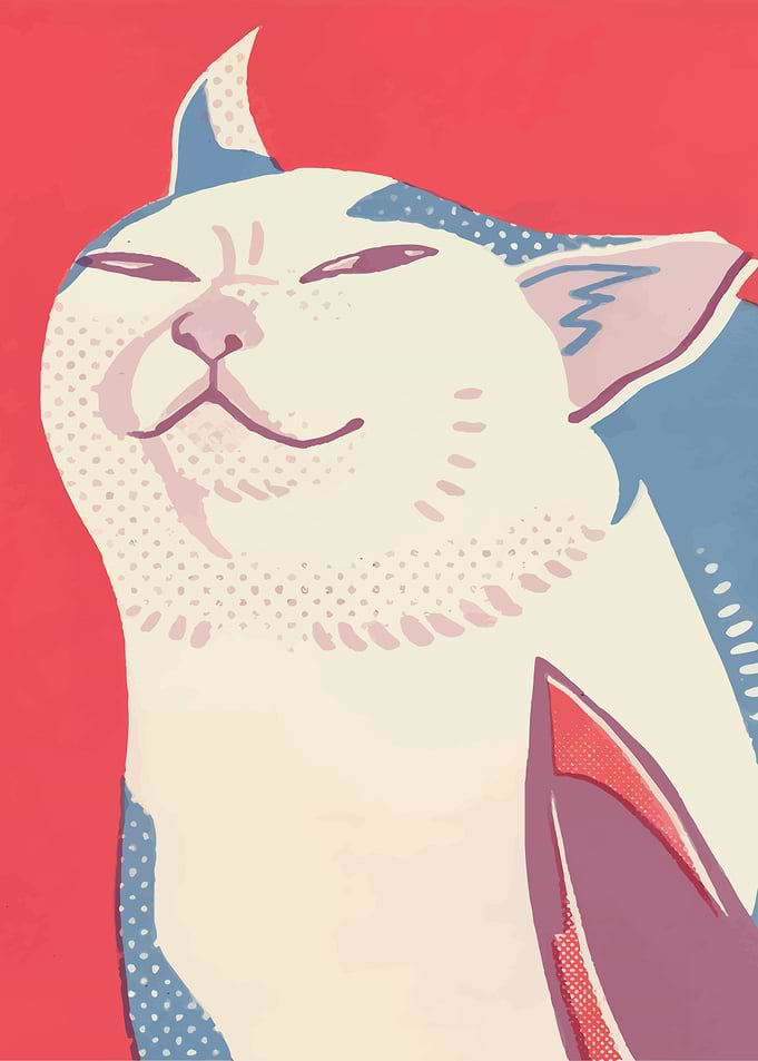 Smug Cat Illustration