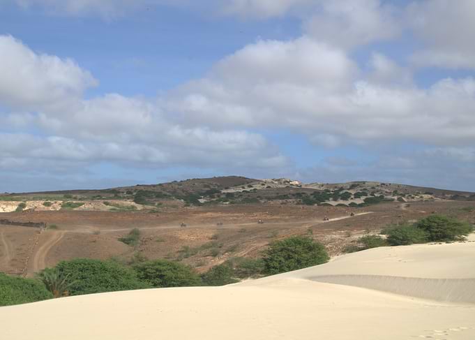 Desert Landscape with ATV Riders