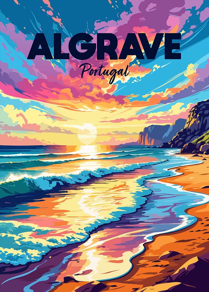 Algarve Portugal Beach Sunset Art