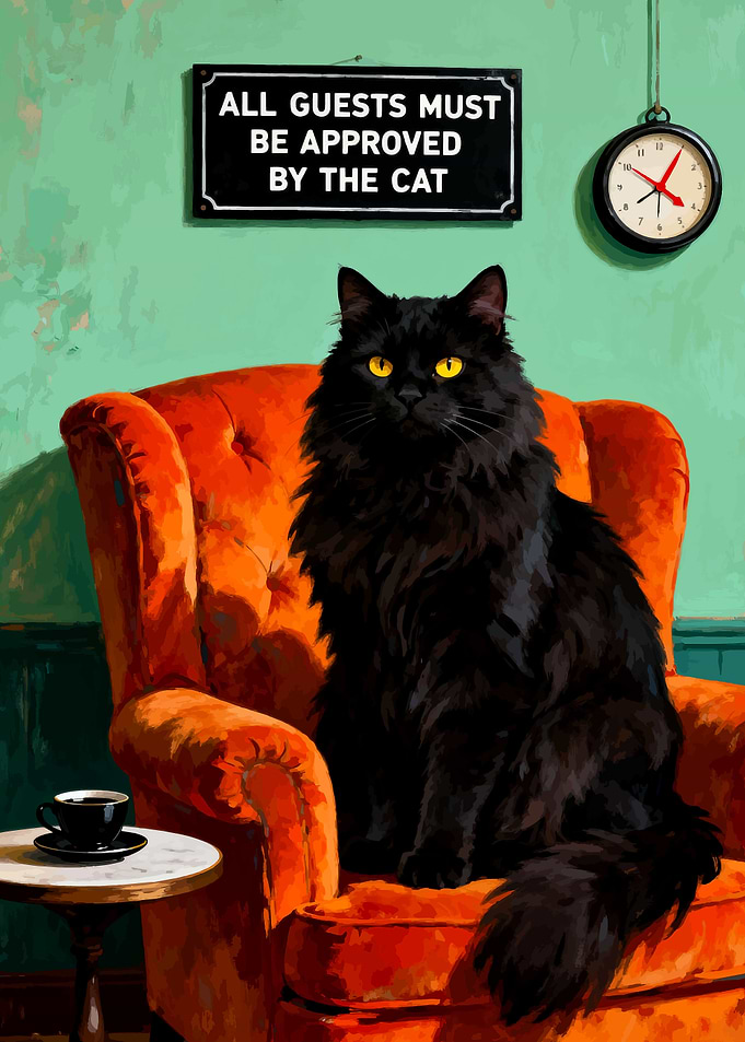 Cat Approval Painting
