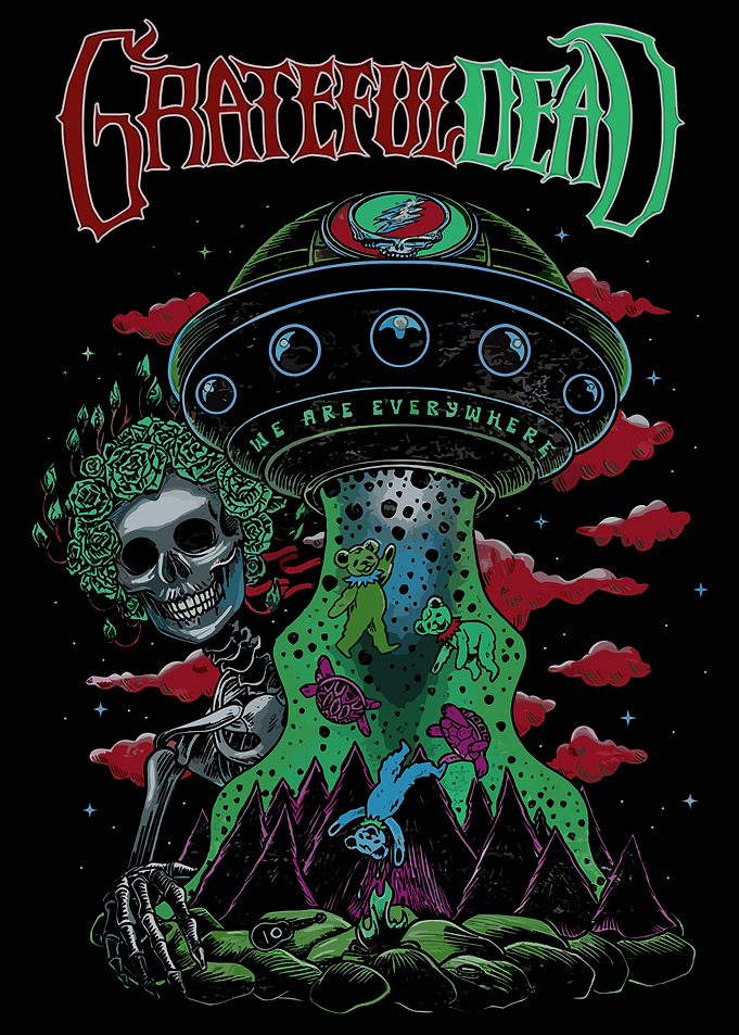 Grateful Dead UFO with Dancing Bears