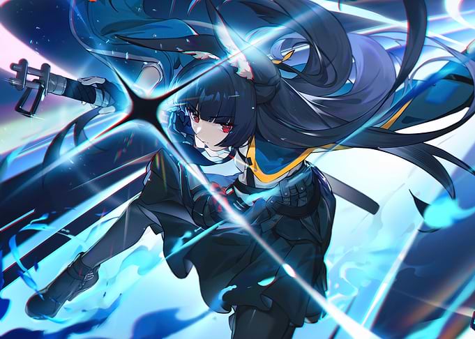 Zenless Girl with Sword and Fox Ears